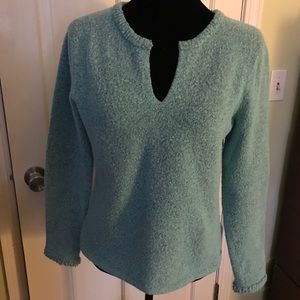 Pretty light green soft, textured sweater